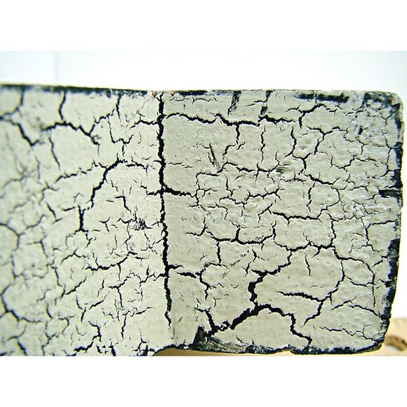 Home Decor Distressed Wooden Star Tea Light Candle Holder White Brown Crackle 3" - Picture 4 of 6